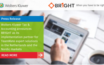 WoltersKluwer announces BR1GHT as its implementation partner for TeamMate expert solutions in the Netherlands & the Nordic markets