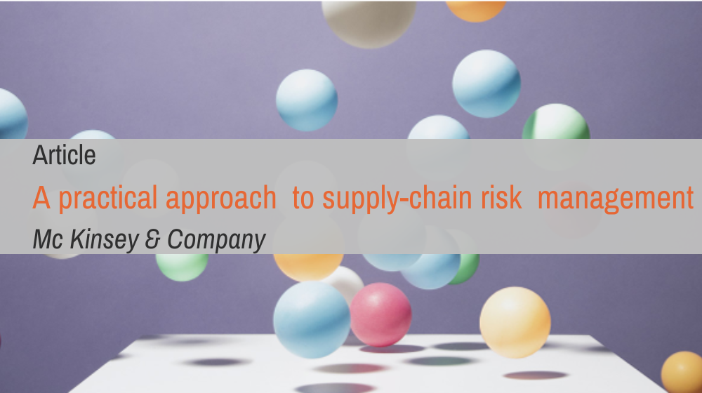 A practical approach to supply-chain risk management I McKinsey & Company